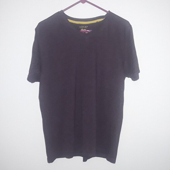 Cactus Man Other - Mens Cactus Man-Ricky Singh Sueded Large V-Neck Purple T-Shirt